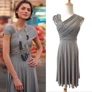 Plenty by Tracy Reese Anthropologie Dreamy Grey Draped Dress Small